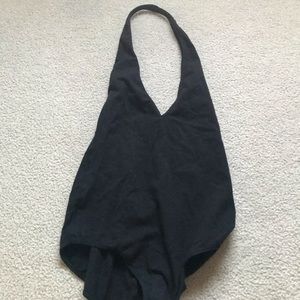 black american apparel halter bodysuit